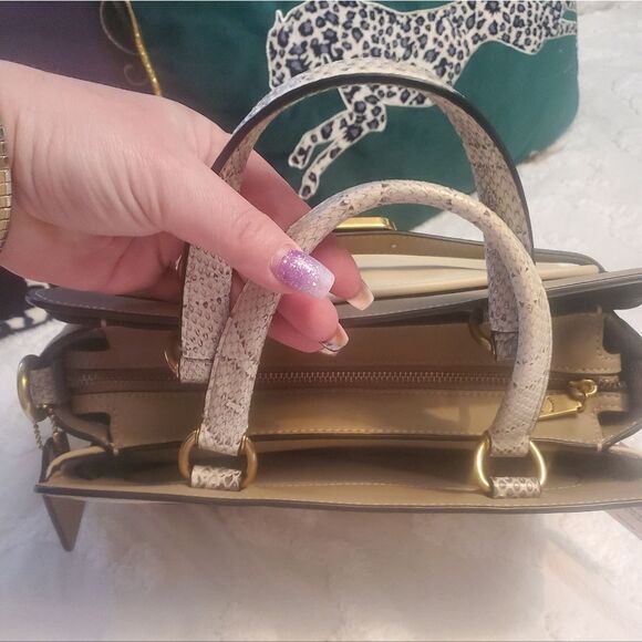 RETAIL Coach Exotic Python Tate Carryall 29 with Snakeskin - Picture 13 of 16